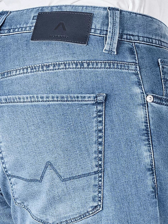 Alberto Jeans PIPE Regular Slim, Bleu clair "Denim léger d'été"