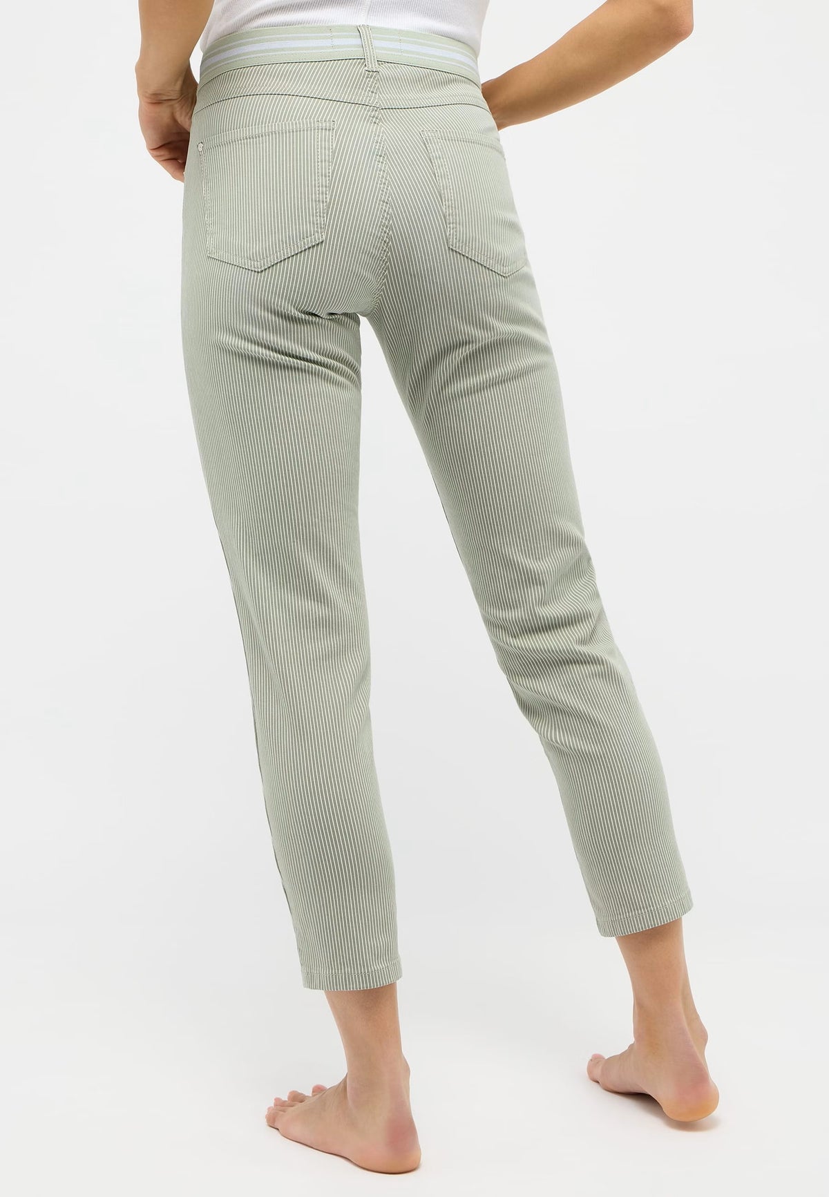 Angels Ornella Slim 7/8, vert clair avec des rayures