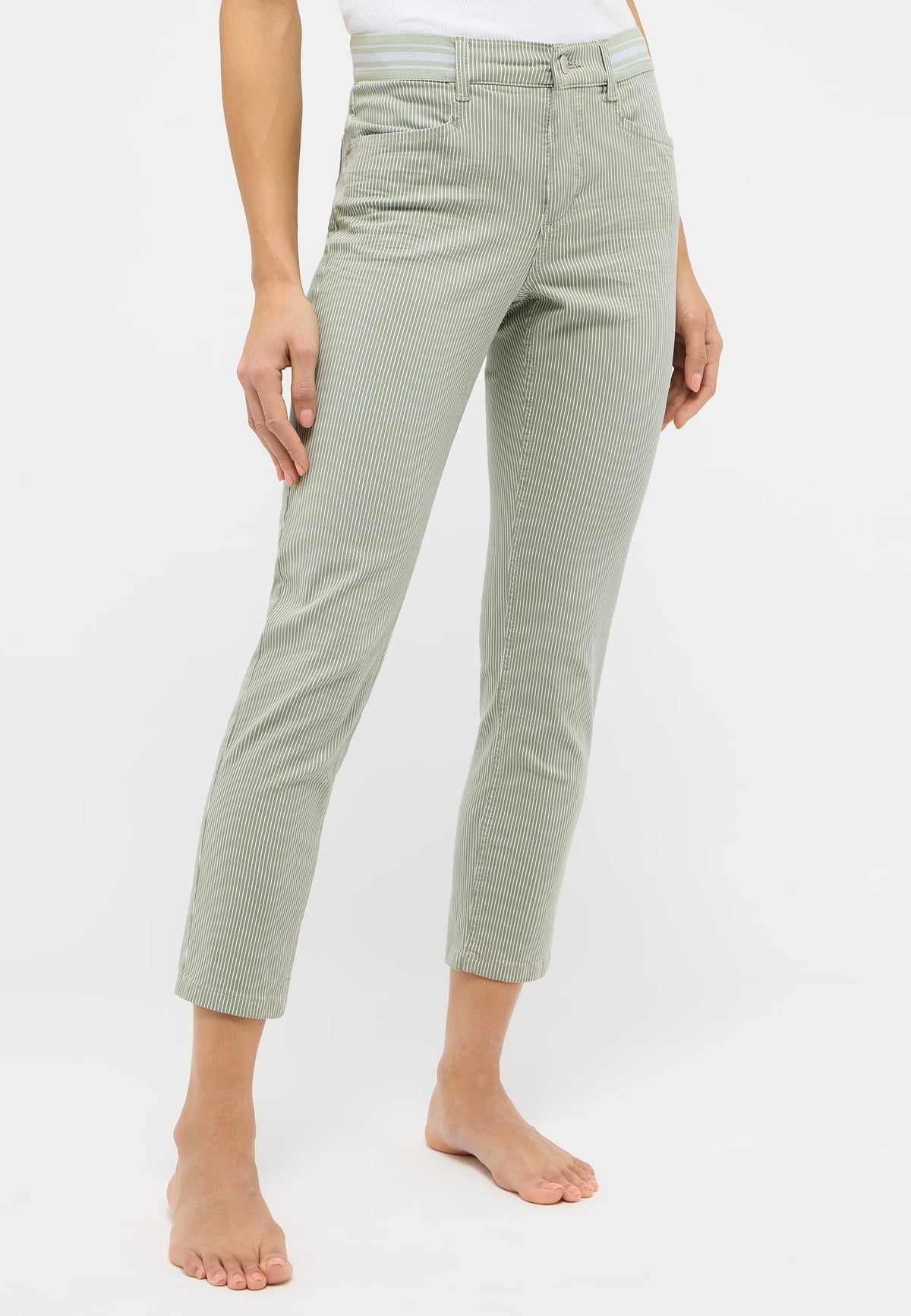 Angels Ornella Slim 7/8, vert clair avec des rayures