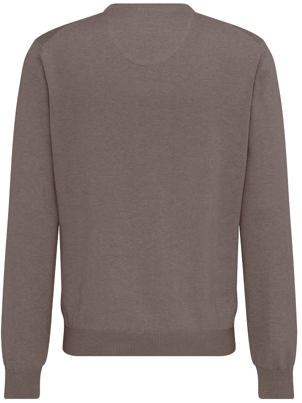 Fynch Hatton Pullover V-Neck, Earth, back