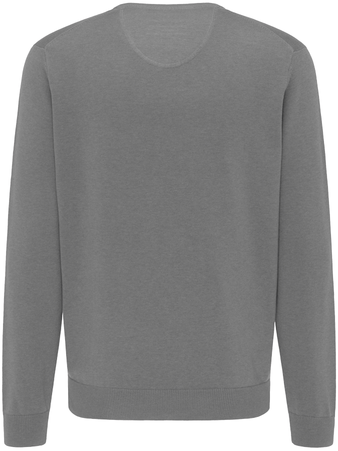 Fynch Hatton Pullover V-Neck, Steel, Rückansicht