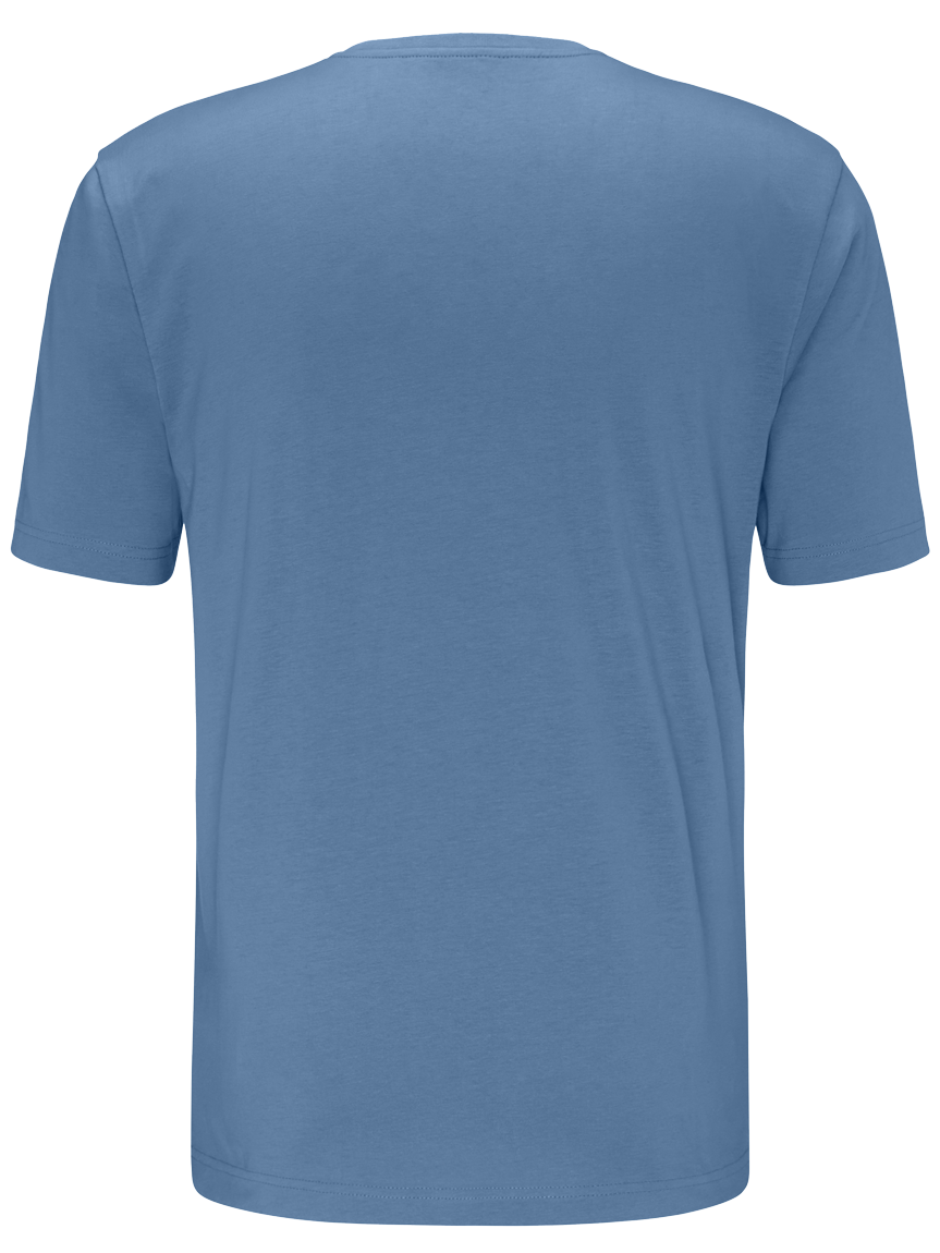 Fynch Hatton T-Shirt O-Neck, Pacific, Rückansicht