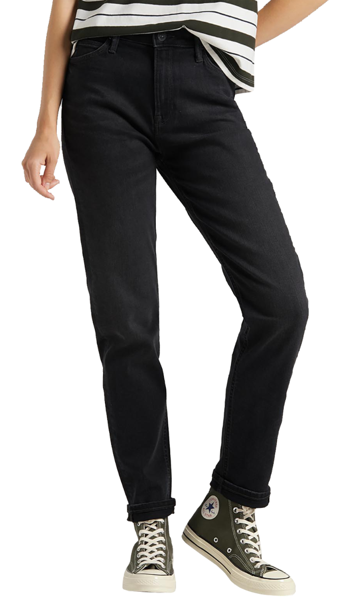 Lee Mom Jeans Straight, Captain Black, Frontansicht