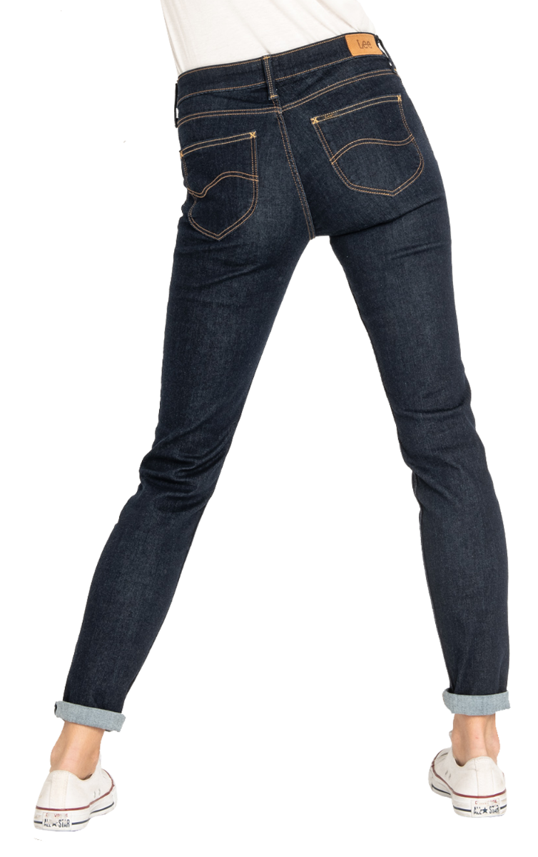 Lee Scarlett Jeans skinny, dark blue, Rinse, back