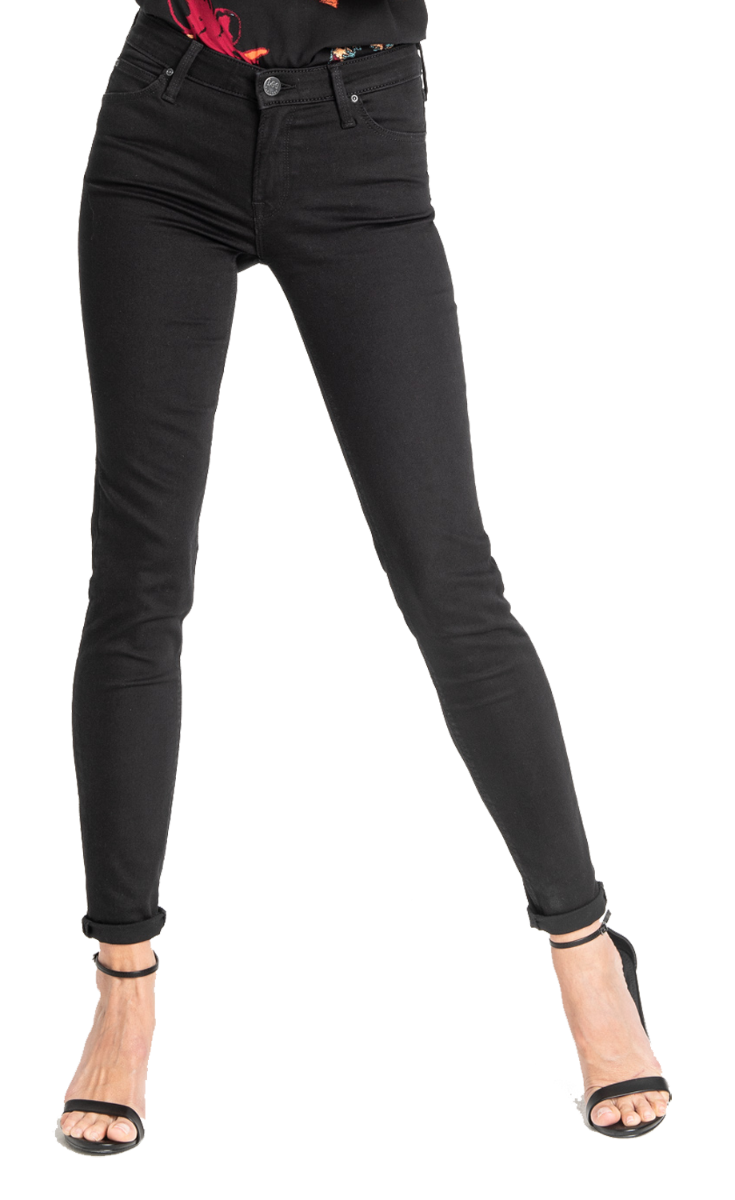 Lee Scarlett Jeans skinny, schwarz, Black Rinse, Frontansicht