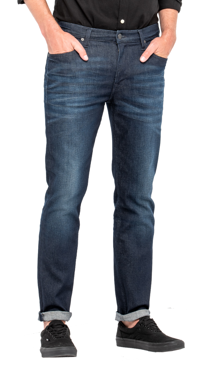 Lee Rider Jeans Slim, dunkelblau verwaschen, Tinted Blue, Frontansicht