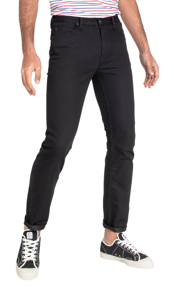 Lee Rider Jeans Slim, Schwarz, Black, Frontansicht