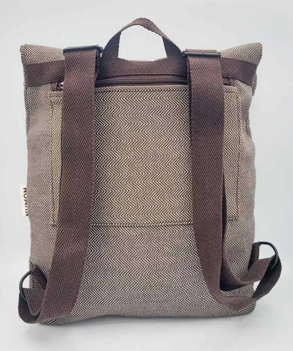 NUMON MOCHILA (SAC À DOS) ICONIC, ZIGZAG MARRON