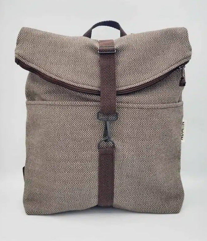 NUMON MOCHILA (SAC À DOS) ICONIC, ZIGZAG MARRON