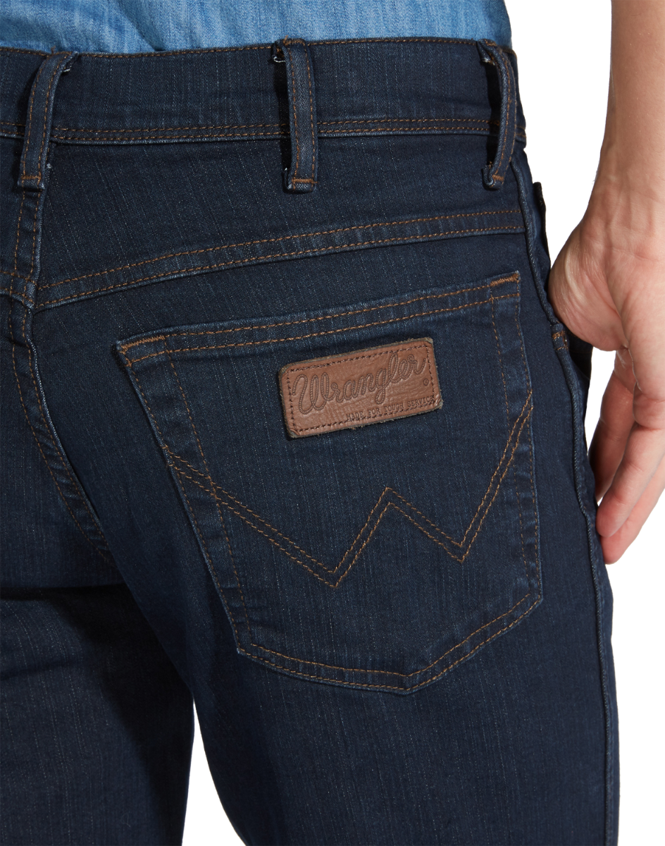 Wrangler Texas Stretch Jeans Straight, darkblue, Blue Black, Detail 1